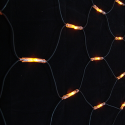 Ламповая сетка Infinilite чейзинг 0.6 х 2.2 м, IP20, с контроллером на 8 эффектов, 176 ламп накаливания белого тёплого цвета, на чёрном ПВХ проводе