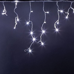 Светодиодная бахрома Infinilite 3 x 0.7 м, IP44, постоянного свечения, цвет LED белый холодный, на прозрачном ПВХ проводе