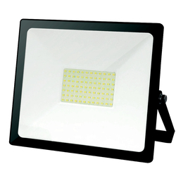 Прожектор светодиодный INFINILITE FL 100 Вт SMD 2835, 6000 лм, IP65, чёрный прямоугольный алюминиевый корпус, цвет свечения белый 6000-6500 K