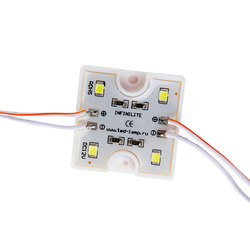 Светодиодный модуль Infinilite BASIC 4, 0.80W 12V IP65 52lm k1.0 белый 7000-8000K POLARIS корпус 36х36х5 шаг 180мм (ex POLARIS)