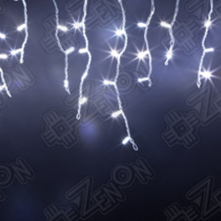 Светодиодная бахрома Infinilite СИБИРСКАЯ 3 x 0.5 м, IP65, постоянного свечения, цвет LED белый холодный, на белом резиновом проводе