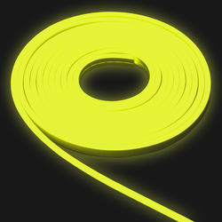 Гибкий неон Infinilite 12 В, Тип 1, 6 х 12 мм, 110 LED/м, 50 м, шаг резки 9.1 мм, цвет LED жёлтый лимонный