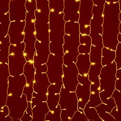 Светодиодный занавес (дождь) Infinilite 2.6 x 1.9 м, IP44, постоянного свечения, 475 LED жёлтого цвета , на прозрачном ПВХ проводе