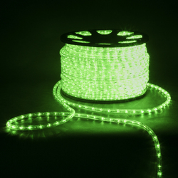 Светодиодный шнур (дюралайт) Infinilite LC фиксинг, d=13 мм, 36 LED/м, IP65, шаг резки 1 м, цвет LED зелёный