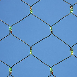 Светодиодная сетка Infinilite чейзинг 2 х 3 м, IP44, с контроллером на 8 эффектов, 432 LED зелёного цвета, на прозрачном ПВХ проводе